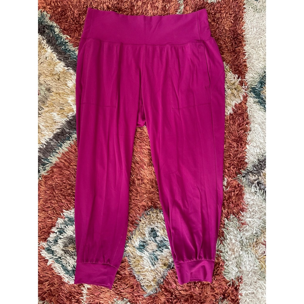 Athleta Salutation Jogger Magenta Pink Powervita High Rise Yoga Pants Womens 2X